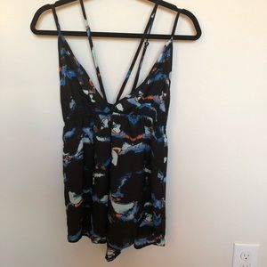 Olivaceous Black Floral Romper Size Medium